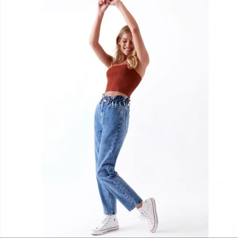 Pacsun Paperbag Mom Jeans in Seabreak. Size XS